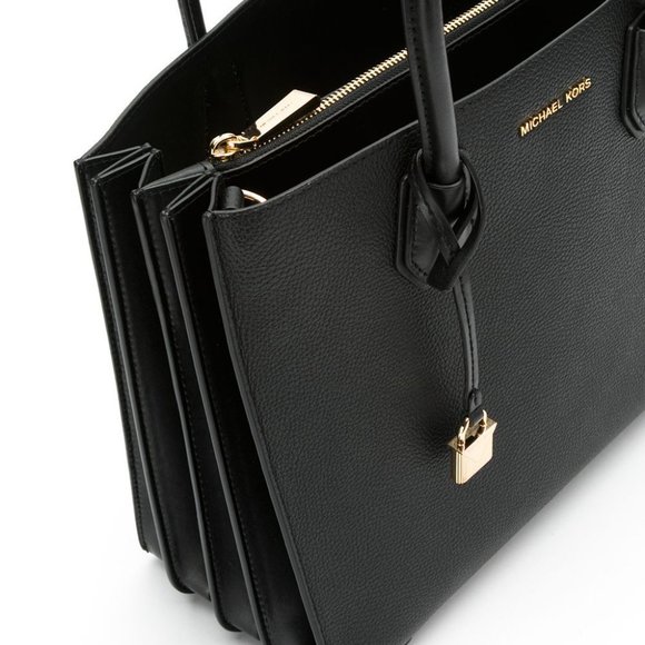 COPY - Michael Kors Mercer Large Black Accordion Tote - Picture 2 of 10